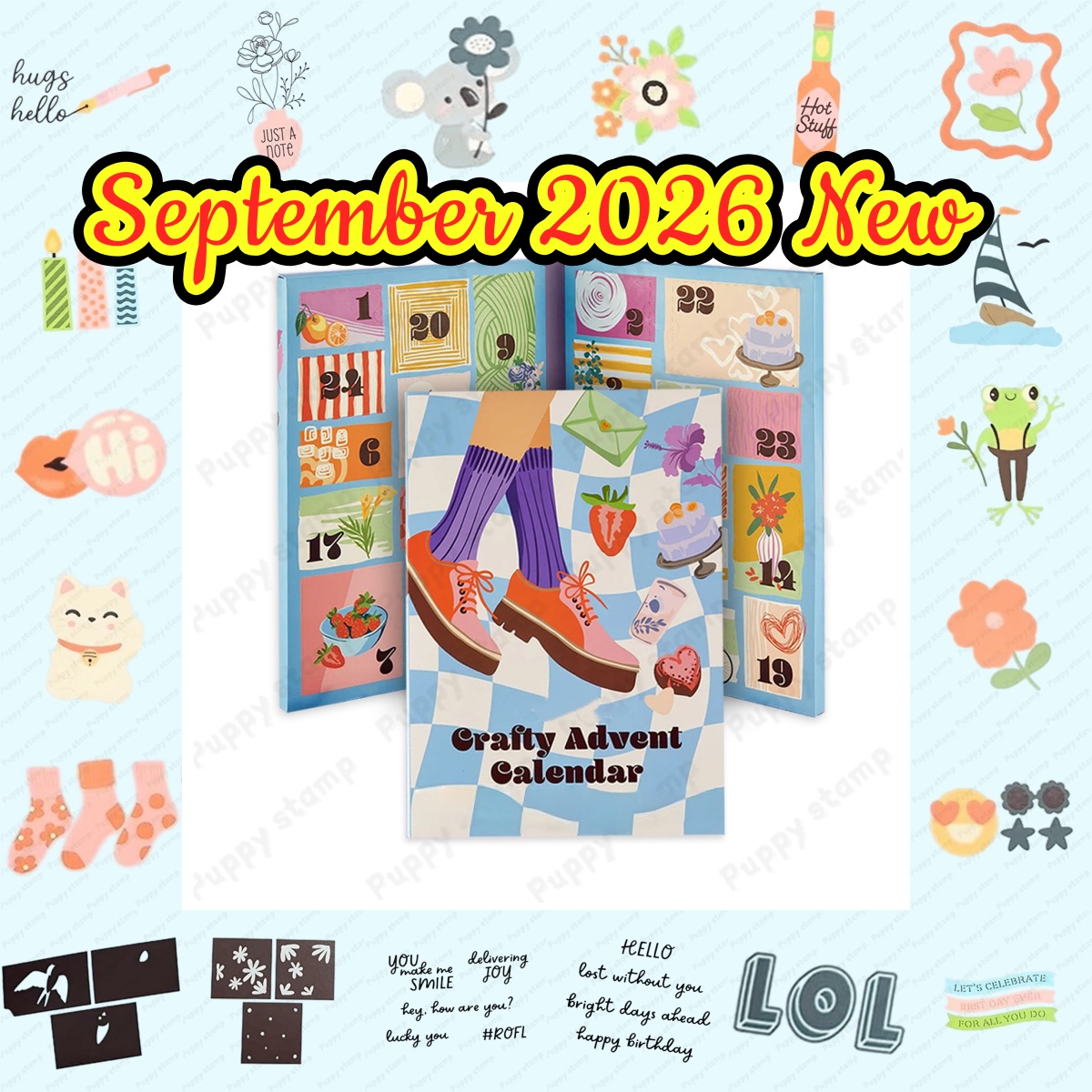 Flower Frog Pin - September 2026 New Crafty Advent Calendar