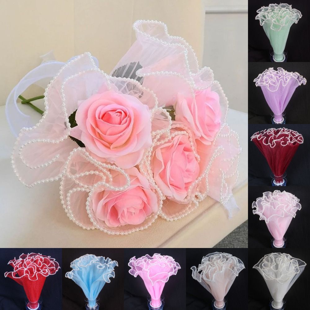 Florist Supply House - 28cmx4Yards Flower Bouquet Wrapping Pearl Wave