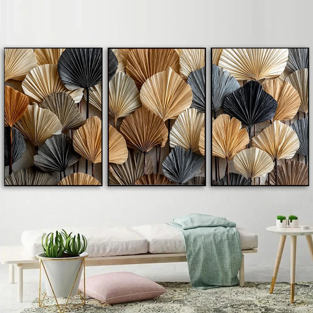 Palm Leaf Dried - Boho Dried Palm Leaves Botanical Painting