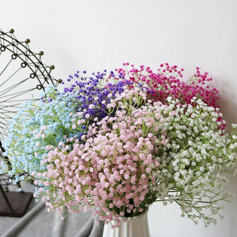 Eucalyptus Preserved - 108Heads Artificial Flowers Plastic Gypsophila DIY