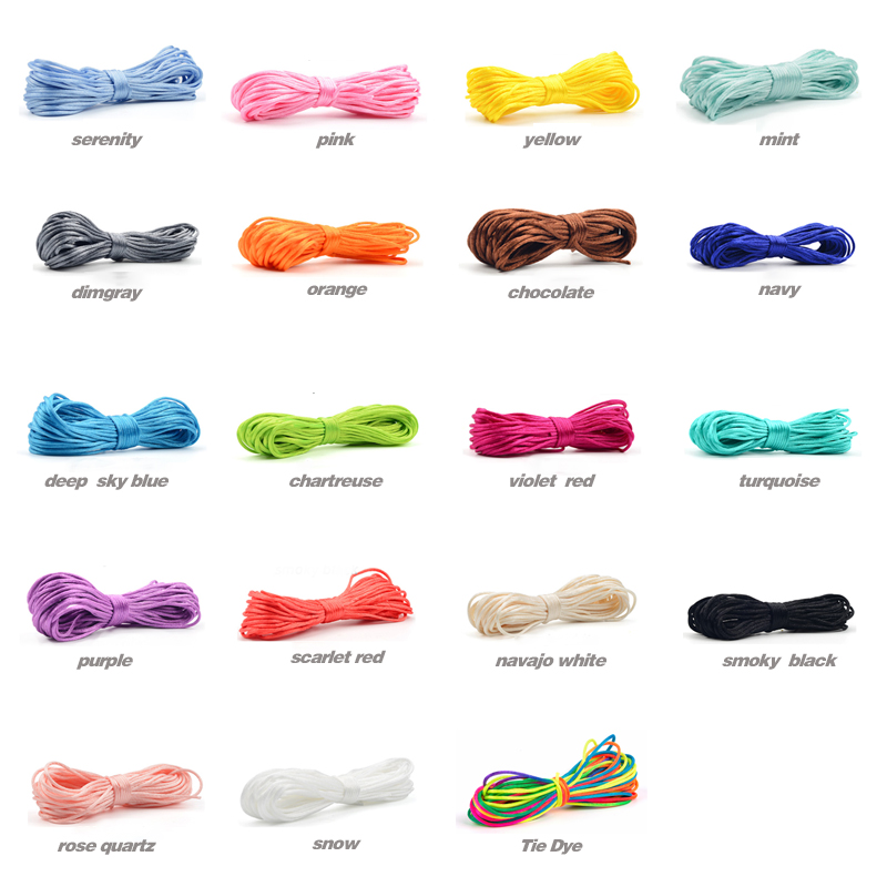 20m/Lot DIY Nylon Cords 1.5mm  - Ribbon Wired Satin review and price