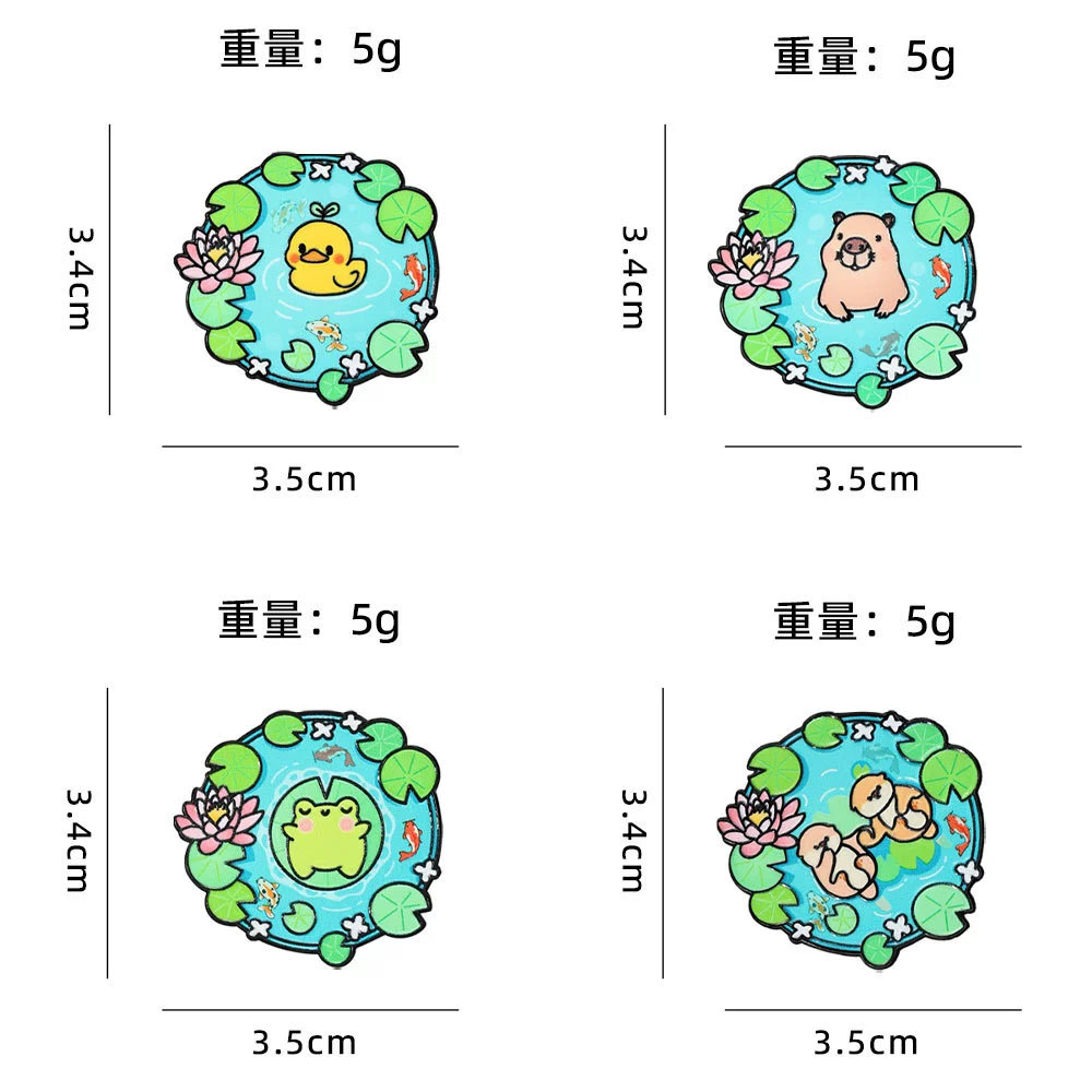 Cartoon Pool Animal Enamel Bro - Flower Frog Pin review and price