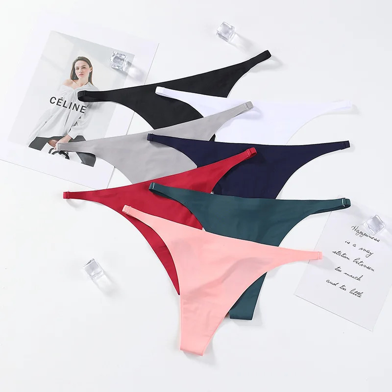 1-4pcs Seamless Panties Ice Si - Ribbon Wired Satin review and price