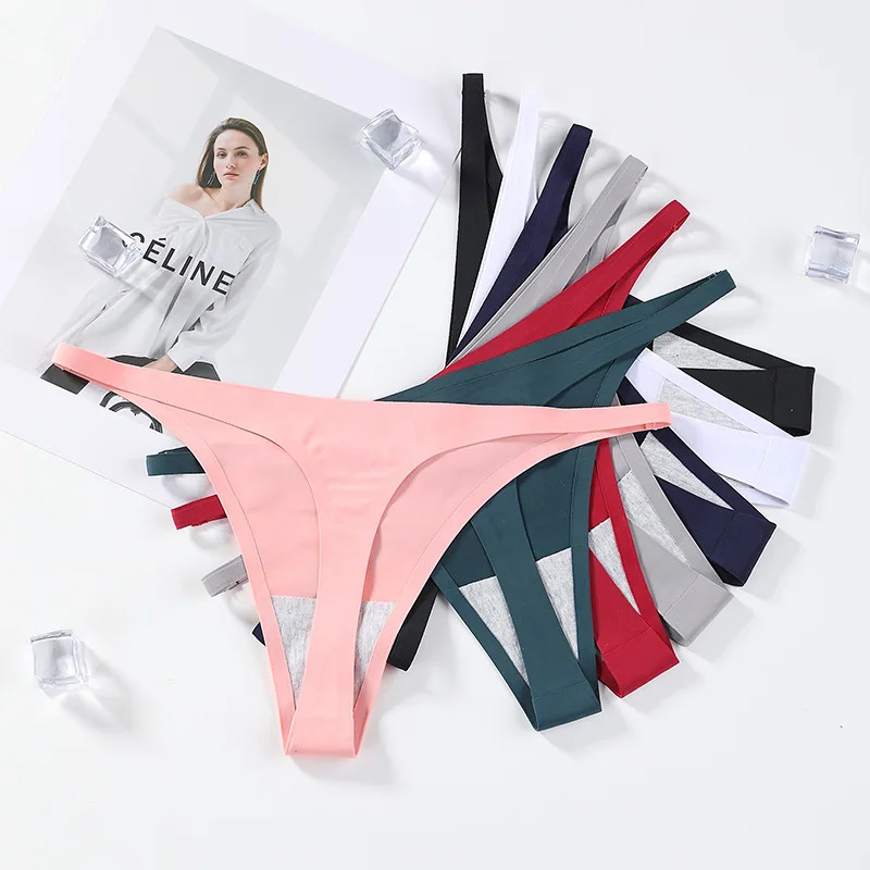 1-4pcs Seamless Panties Ice Si - Ribbon Wired Satin review and price
