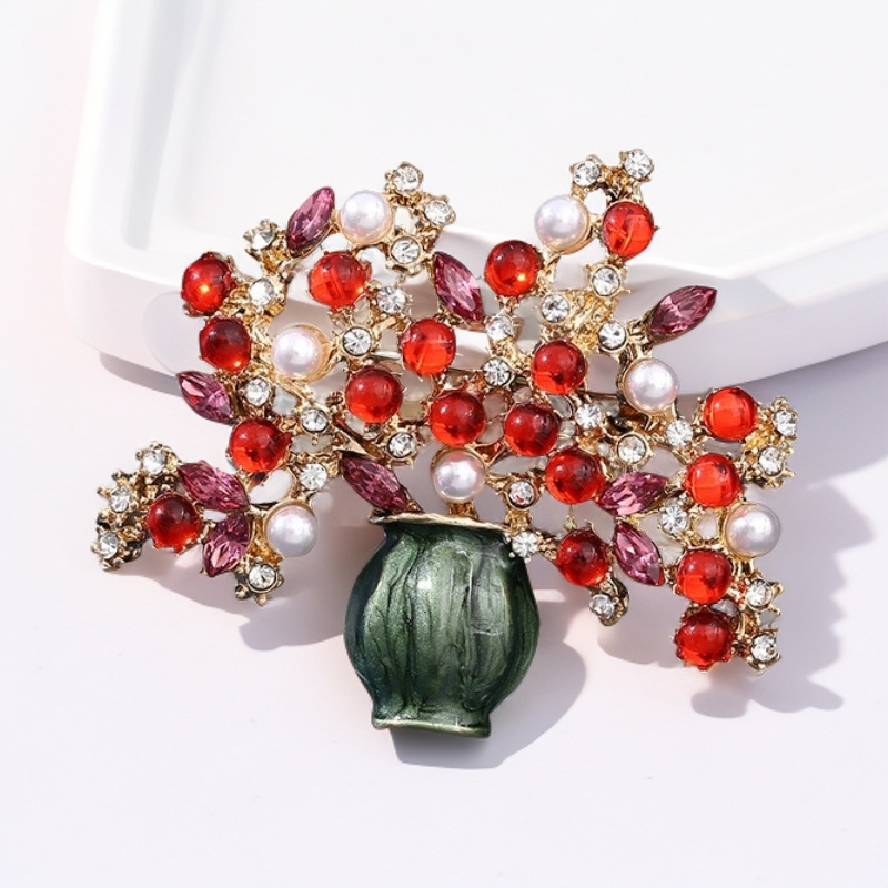 Vintage Animal Brooch Dog Cat  - Flower Frog Pin review and price
