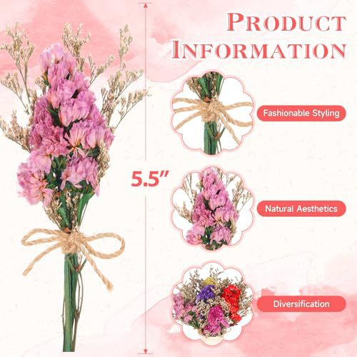 Mini Dried Flower Bouquet Natu - Dried Flower Bunch review and price